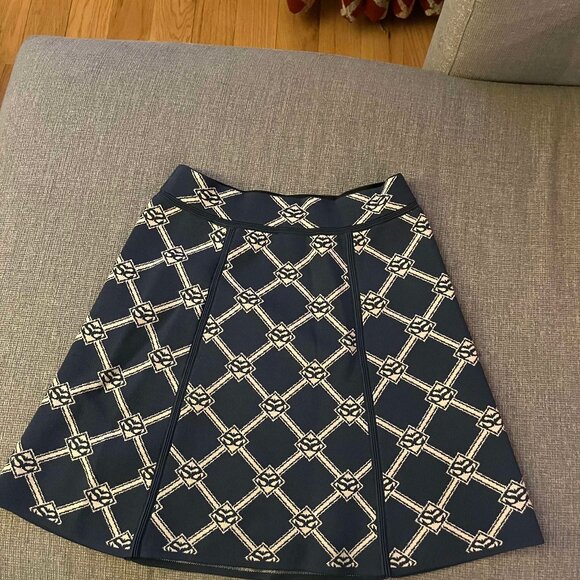 Ultra Rare Sandro Madere Logo Pattern A-line knitted skirt with jacquard - Picture 5 of 8